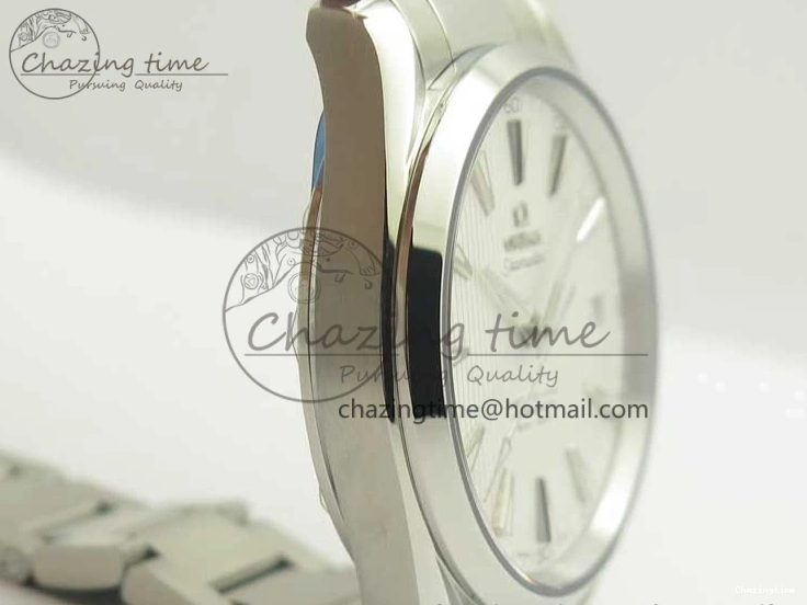 0307 Aqua Terra 150M SS VSF 1:1 Best Edition White Textured Dial Silver Markers on SS Bracelet A8500 Super Clone Chic 8041